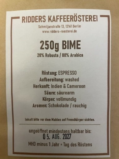 Espresso Bime